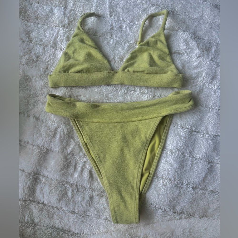 Pacsun Terry Cloth Light Yellow Bikini
